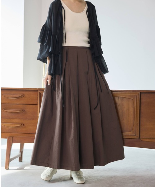 Libra Cue（リブラ キュー）の「タックボリュームロングスカート（スカート・レディース・その他1/ブラウン/ブラック・FREE）」の22枚目の写真