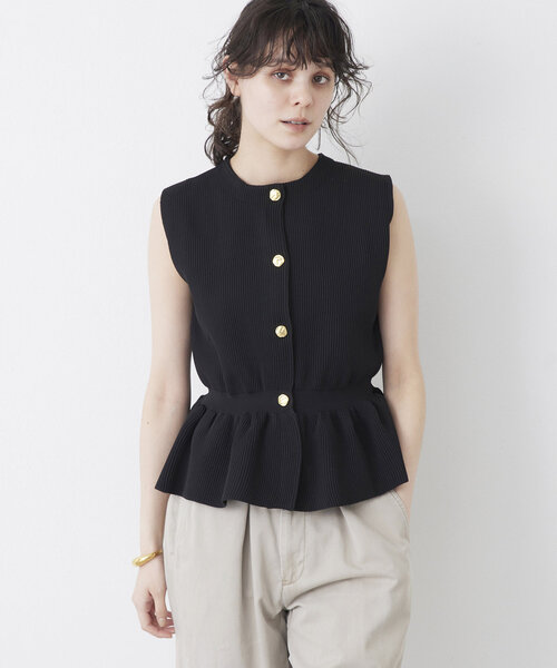 【Whim Gazette】 THE PAUSEペプラムノースリーブプルオーバー セール】【THE PAUSE】ペプラムノースリーブプルオーバー