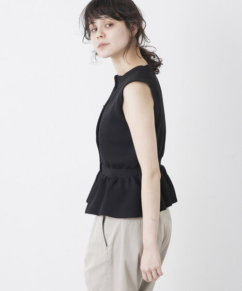 最終価格】【現行】予約完売 新品タグ付ザポーズ ペプラムノースリーブプルオーバー セール】【THE PAUSE】ペプラムノースリーブプルオーバー