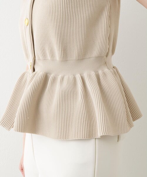 最終価格】【現行】予約完売 新品タグ付ザポーズ ペプラムノースリーブプルオーバー セール】【THE PAUSE】ペプラムノースリーブプルオーバー