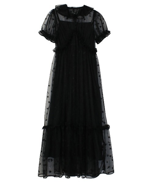 COEL(コエル)の「オリジナル刺繍チュールワンピース(ワンピース・レディース・ベージュ/グレー/ブラック・38/36)」の17枚目の写真
