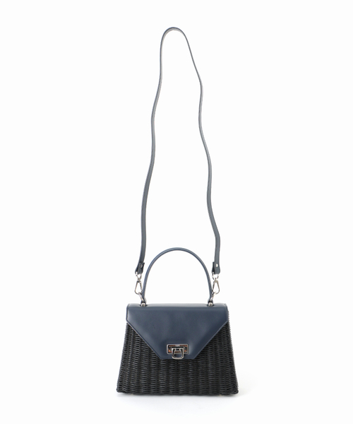 capaf（カパフ）の「CAPAF カパフ 別注SHOULDER BAG 10959（かごバッグ・レディース・ブラック/ネイビー・FREE）」の4枚目の写真