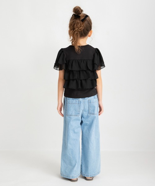 BRANSHES(ブランシェス)の「フリル半袖Tシャツ(Tシャツ/カットソー・キッズ・オフホワイト/ブラック・100/120/90/140/150/130/110)」の13枚目の写真