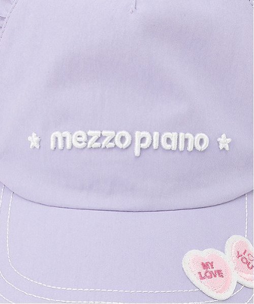 mezzo piano（メゾピアノ）の「ロゴフリル　キャップ（キャップ・キッズ・ラベンダー/ブラック/サックスブルー・F）」の12枚目の写真