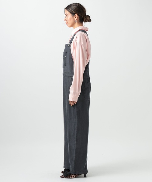BAYFLOW（ベイフロー）の「[薄手＆しなやかな素材感]デニムサロペット（サロペット/オーバーオール・レディース・インディゴブルー/ブラック・FREE）」の11枚目の写真