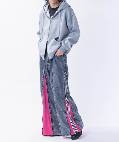じょーじ　再出品 セール】【13】ジャージドッキング リメイクデザイン 2Wayデニム