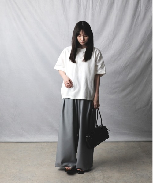 HONEYSUCKLE ROSE（ハニーサックルローズ）の「【HONEYSUCKLE ROSE】コクーンシルエットドルマンＴシャツ（Tシャツ/カットソー・レディース・ダークグレー/ピンク/オフホワイト・M/L）」の4枚目の写真