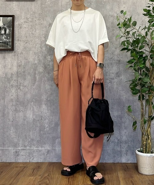 HONEYSUCKLE ROSE（ハニーサックルローズ）の「【HONEYSUCKLE ROSE】コクーンシルエットドルマンＴシャツ（Tシャツ/カットソー・レディース・ダークグレー/ピンク/オフホワイト・M/L）」の13枚目の写真