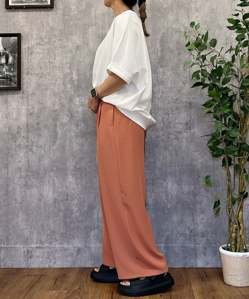 HONEYSUCKLE ROSE（ハニーサックルローズ）の「【HONEYSUCKLE ROSE】コクーンシルエットドルマンＴシャツ（Tシャツ/カットソー・レディース・ダークグレー/ピンク/オフホワイト・M/L）」の14枚目の写真