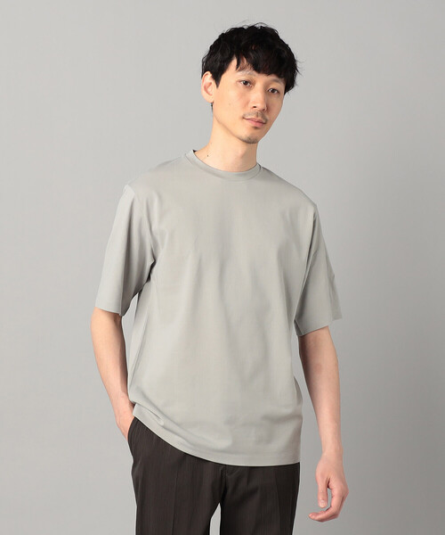 COMME CA MEN（コムサメン）の「和紙天竺 Tシャツ（Tシャツ/カットソー・メンズ・ブラック/ホワイト/グレー/チャコールグレー・L/M）」の4枚目の写真