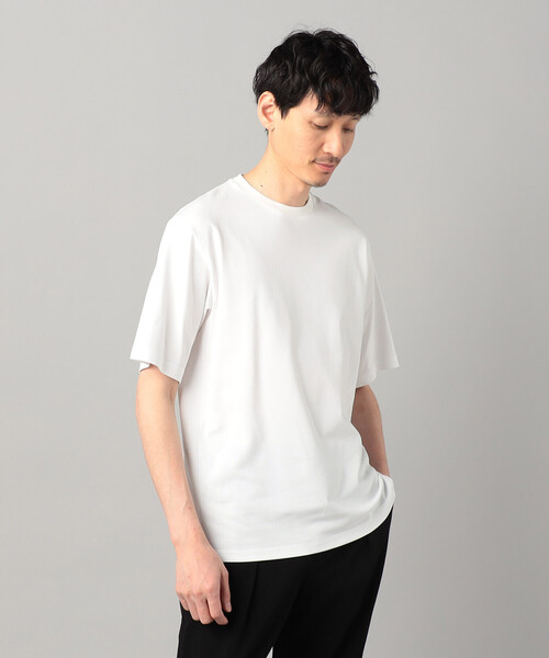COMME CA MEN（コムサメン）の「和紙天竺 Tシャツ（Tシャツ/カットソー・メンズ・ブラック/ホワイト/グレー/チャコールグレー・L/M）」の2枚目の写真