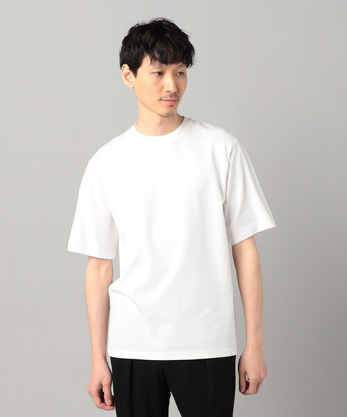 COMME CA MEN（コムサメン）の「和紙天竺 Tシャツ（Tシャツ/カットソー・メンズ・ブラック/ホワイト/グレー/チャコールグレー・L/M）」の7枚目の写真