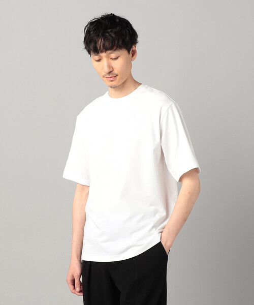 COMME CA MEN（コムサメン）の「和紙天竺 Tシャツ（Tシャツ/カットソー・メンズ・ブラック/ホワイト/グレー/チャコールグレー・L/M）」の8枚目の写真