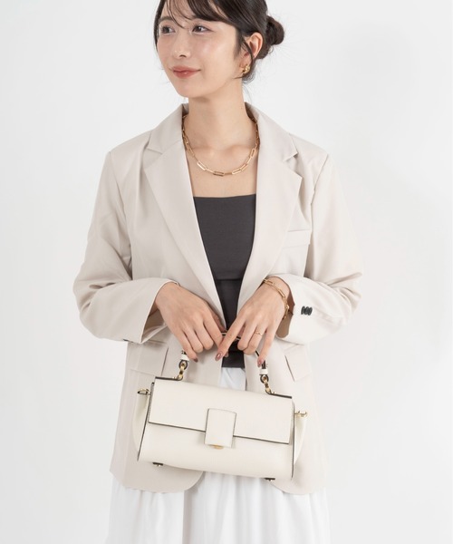 LORISTELLA(ロリステッラ)の「【LORISTELLA/ロリステッラ】2WAY レザー ハンドバッグ ショルダーバッグ ワンハンドルバッグ BETH イタリア製(ショルダーバッグ・レディース・ブラック/アイボリー/ライトブルーグレー/ベージュ系その他/ブラウン/カーキ/サンドベージュ/スモークピンク/グレー系その他・FREE)」の19枚目の写真