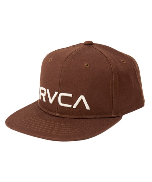 RVCAルーカUS限定ロゴアイコン刺繍フレックスフィットツイルキャップ帽子１点物 RVCA ルーカ キャップ フレックス フィット ( Flex Fit Cap