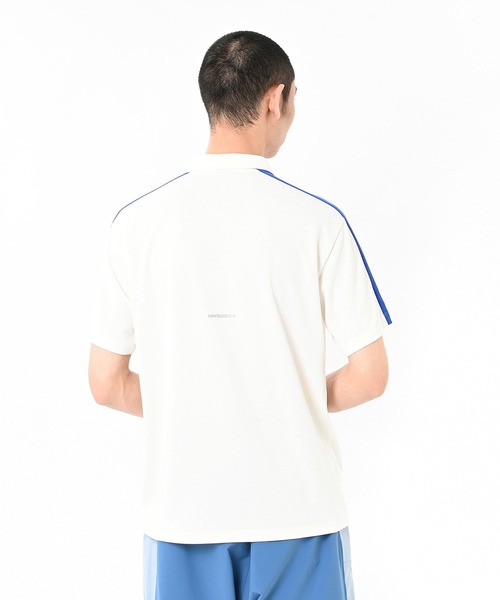 NEW BALANCE(ニューバランス)の「パフォーマンスファンクションポロ(ポロシャツ・メンズ・ホワイト/ブルー・SMALL/MEDIUM/LARGE/X-LARGE/XX-LARGE)」の4枚目の写真