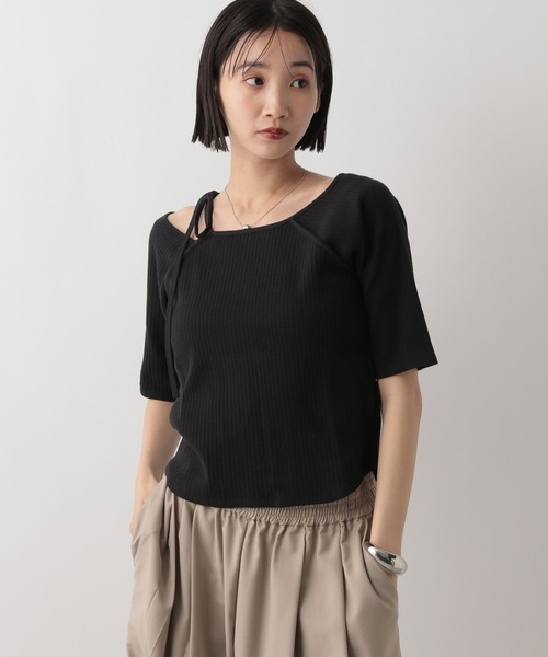 LOWRYS FARM(ローリーズファーム)の「ネックデザインタイト5S 323124(Tシャツ/カットソー・レディース・イエロー/ブラック/ホワイト・FREE)」の18枚目の写真