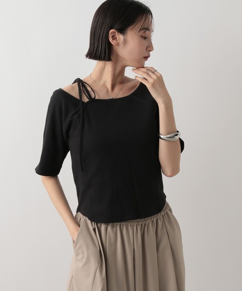 LOWRYS FARM(ローリーズファーム)の「ネックデザインタイト5S 323124(Tシャツ/カットソー・レディース・イエロー/ブラック/ホワイト・FREE)」の19枚目の写真
