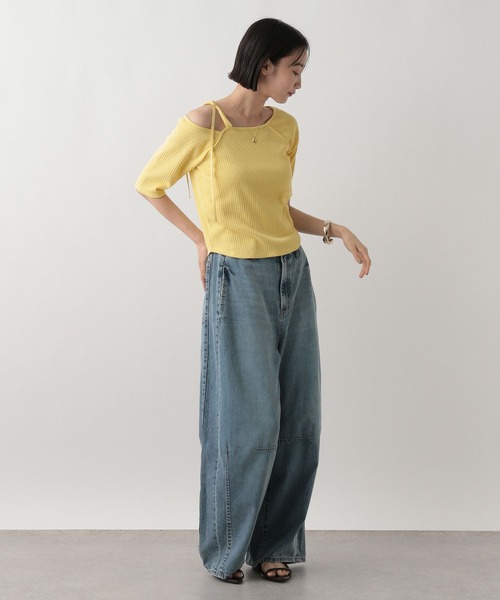 LOWRYS FARM(ローリーズファーム)の「ネックデザインタイト5S 323124(Tシャツ/カットソー・レディース・イエロー/ブラック/ホワイト・FREE)」の21枚目の写真
