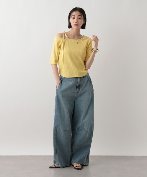 LOWRYS FARM(ローリーズファーム)の「ネックデザインタイト5S 323124(Tシャツ/カットソー・レディース・イエロー/ブラック/ホワイト・FREE)」の22枚目の写真