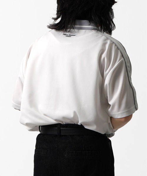 Confirm(コンファーム)の「フロントプリント サイドライン ユニフォーム半袖Tシャツ メンズ レディース(Tシャツ/カットソー・メンズ・ブラック/ホワイト/チャコールグレー/グレー・L/M)」の8枚目の写真