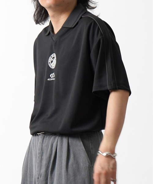 Confirm(コンファーム)の「フロントプリント サイドライン ユニフォーム半袖Tシャツ メンズ レディース(Tシャツ/カットソー・メンズ・ブラック/ホワイト/チャコールグレー/グレー・L/M)」の9枚目の写真