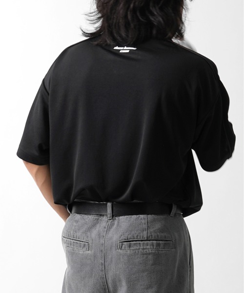 Confirm(コンファーム)の「フロントプリント サイドライン ユニフォーム半袖Tシャツ メンズ レディース(Tシャツ/カットソー・メンズ・ブラック/ホワイト/チャコールグレー/グレー・L/M)」の14枚目の写真