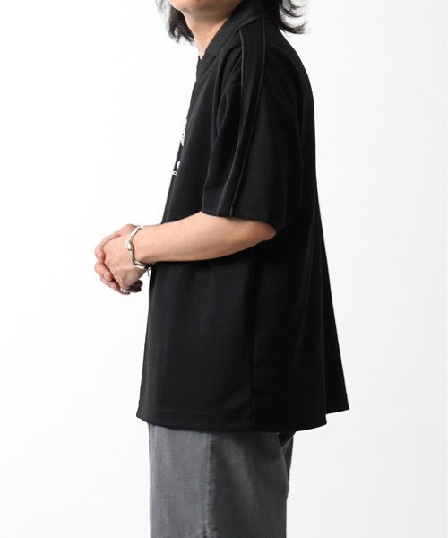 Confirm(コンファーム)の「フロントプリント サイドライン ユニフォーム半袖Tシャツ メンズ レディース(Tシャツ/カットソー・メンズ・ブラック/ホワイト/チャコールグレー/グレー・L/M)」の13枚目の写真