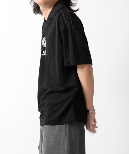 Confirm(コンファーム)の「フロントプリント サイドライン ユニフォーム半袖Tシャツ メンズ レディース(Tシャツ/カットソー・メンズ・ブラック/ホワイト/チャコールグレー/グレー・L/M)」の12枚目の写真