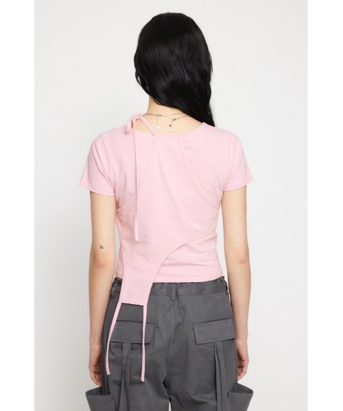 LAGUA GEM(ラグアジェム)の「NECK RIBBON CROP Tシャツ(Tシャツ/カットソー・レディース・ホワイト/ブラック/ライトピンク・FREE)」の18枚目の写真
