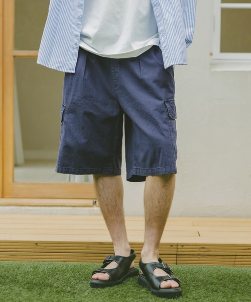 RAGEBLUE（レイジブルー）の「ヴィンテージライクデニム/ミリタリーカーゴショーツ（カーゴパンツ・メンズ・カーキ/ブラック/ブルー/ネイビー/ダークグレー・SMALL/MEDIUM/LARGE）」の4枚目の写真