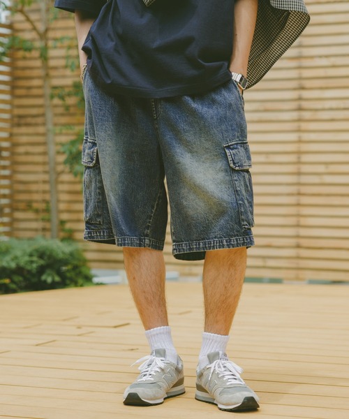 RAGEBLUE（レイジブルー）の「ヴィンテージライクデニム/ミリタリーカーゴショーツ（カーゴパンツ・メンズ・カーキ/ブラック/ブルー/ネイビー/ダークグレー・SMALL/MEDIUM/LARGE）」の5枚目の写真