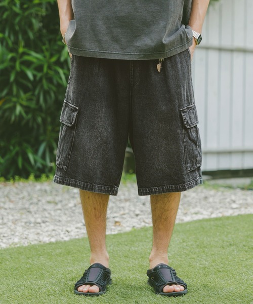 RAGEBLUE（レイジブルー）の「ヴィンテージライクデニム/ミリタリーカーゴショーツ（カーゴパンツ・メンズ・カーキ/ブラック/ブルー/ネイビー/ダークグレー・SMALL/MEDIUM/LARGE）」の3枚目の写真