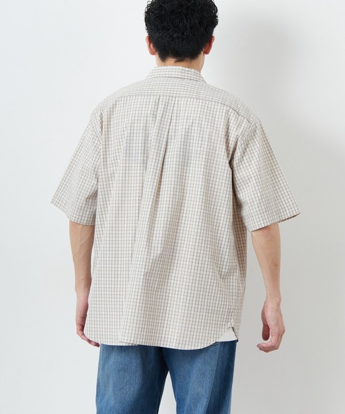 DANTON ダントン コットンポプリンチェックシャツジャケット M