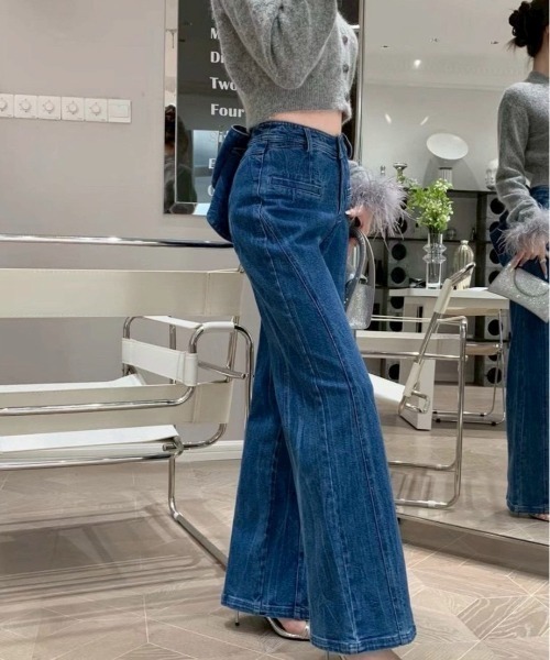 UP START（アップスタート）の「【LAMPOON】バックリボンデニムパンツ（デニムパンツ・レディース・ブルー・MEDIUM/LARGE/SMALL）」の2枚目の写真