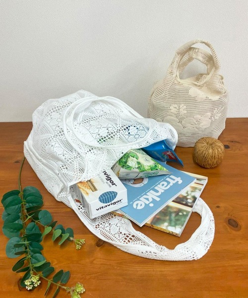 ROOTOTE（ルートート）の「ルートート / SC.ルーショッパーグランデ.レース-A（エコバッグ/サブバッグ・レディース・ホワイト/キナリ・FREE）」の18枚目の写真