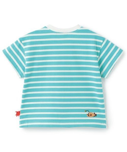 kladskap(クレードスコープ)の「【人気商品のため再入荷】深海刺しゅうボーダー半袖Tシャツ(Tシャツ/カットソー・キッズ・ターコイズブルー/ロイヤルブルー・100cm/110cm/120cm/90cm/80cm/130cm)」の16枚目の写真
