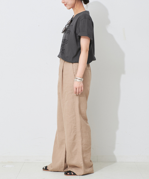 SLOBE IENA（スローブイエナ）の「LA HUTTE/ラ ユット SLOBE別注 ロゴTEE（Tシャツ/カットソー・レディース・ブラック/ホワイト/チャコールグレー・FREE）」の15枚目の写真