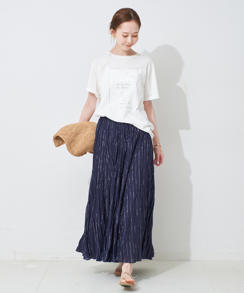 SLOBE IENA（スローブイエナ）の「LA HUTTE/ラ ユット SLOBE別注 ロゴTEE（Tシャツ/カットソー・レディース・ブラック/ホワイト/チャコールグレー・FREE）」の21枚目の写真