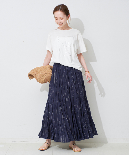 SLOBE IENA（スローブイエナ）の「LA HUTTE/ラ ユット SLOBE別注 ロゴTEE（Tシャツ/カットソー・レディース・ブラック/ホワイト/チャコールグレー・FREE）」の22枚目の写真