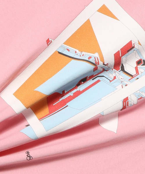 ESTNATION（エストネーション）の「ESTNATION / DELTA プリントショートスリーブTシャツ（Tシャツ/カットソー・メンズ・ホワイト/ブラック/ピンク・MEDIUM/LARGE/SMALL/X-LARGE）」の5枚目の写真