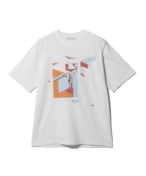 ESTNATION（エストネーション）の「ESTNATION / DELTA プリントショートスリーブTシャツ（Tシャツ/カットソー・メンズ・ホワイト/ブラック/ピンク・MEDIUM/LARGE/SMALL/X-LARGE）」の14枚目の写真