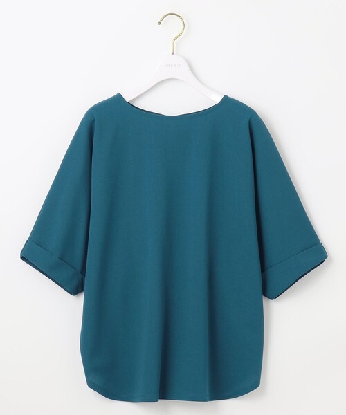 ANY SIS（エニィスィス）の「【前後着用・UVケア・洗える】2WAYジョーゼットジャージードルマン カットソー（Tシャツ/カットソー・レディース・黄土色系/アイボリー系/ダークグリーン系/ネイビー系・4）」の13枚目の写真