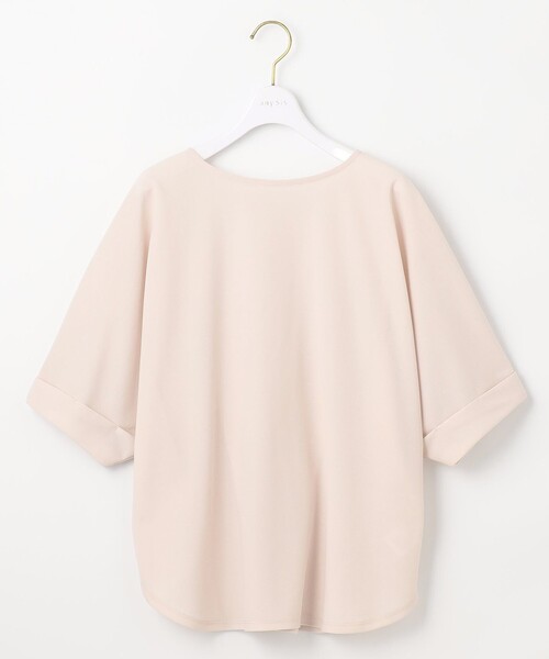 ANY SIS（エニィスィス）の「【前後着用・UVケア・洗える】2WAYジョーゼットジャージードルマン カットソー（Tシャツ/カットソー・レディース・黄土色系/アイボリー系/ダークグリーン系/ネイビー系・4）」の12枚目の写真