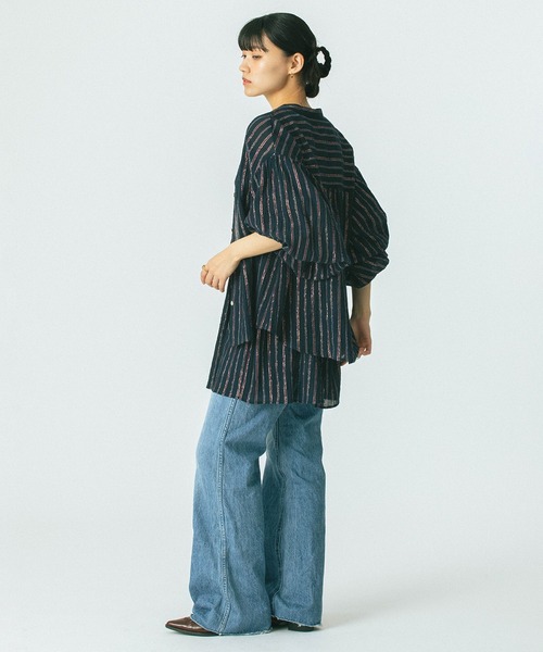 ROSE BUD(ローズバッド)の「(mag.by c)VOLUME SLEEVE BLOUSE(シャツ/ブラウス・レディース・ネイビー/ピンク・ONE SIZE)」の11枚目の写真