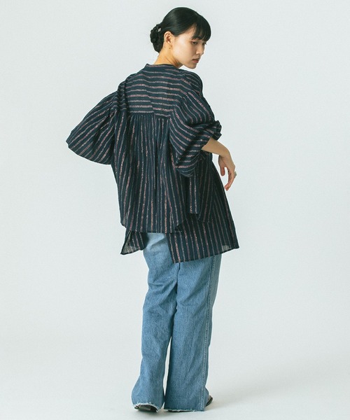 ROSE BUD(ローズバッド)の「(mag.by c)VOLUME SLEEVE BLOUSE(シャツ/ブラウス・レディース・ネイビー/ピンク・ONE SIZE)」の13枚目の写真
