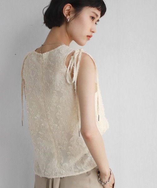 NOGLE（ノグル）の「【NOGLE/ノグル】シアーフリンジリボントップス（その他トップス・レディース・ライトグレー/ブラック/ネイビー/アイボリー・FREE）」の12枚目の写真