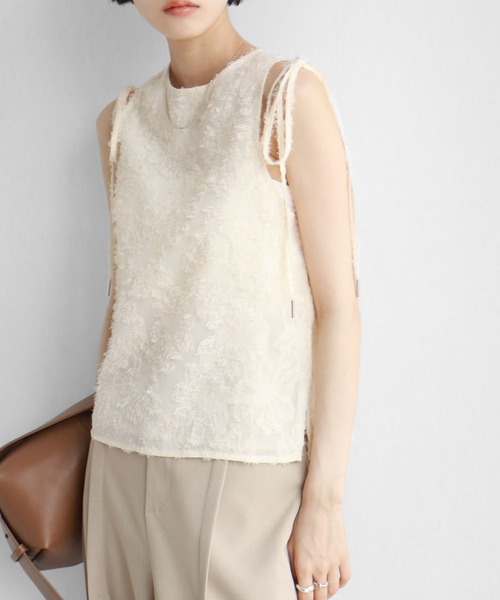 NOGLE（ノグル）の「【NOGLE/ノグル】シアーフリンジリボントップス（その他トップス・レディース・ライトグレー/ブラック/ネイビー/アイボリー・FREE）」の11枚目の写真