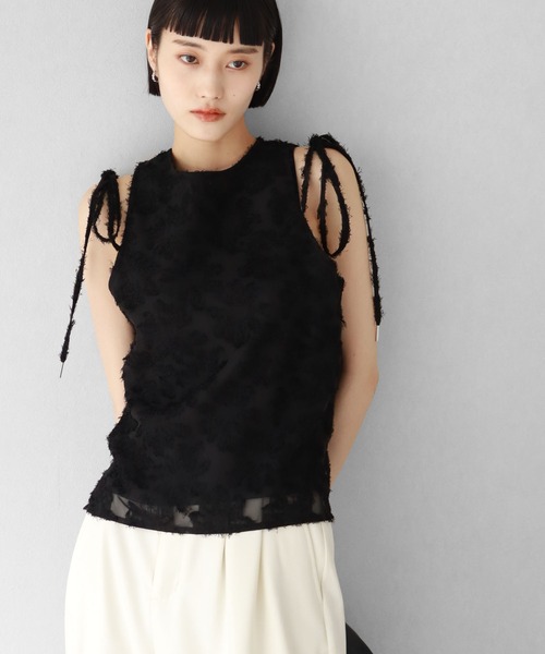 NOGLE（ノグル）の「【NOGLE/ノグル】シアーフリンジリボントップス（その他トップス・レディース・ライトグレー/ブラック/ネイビー/アイボリー・FREE）」の15枚目の写真