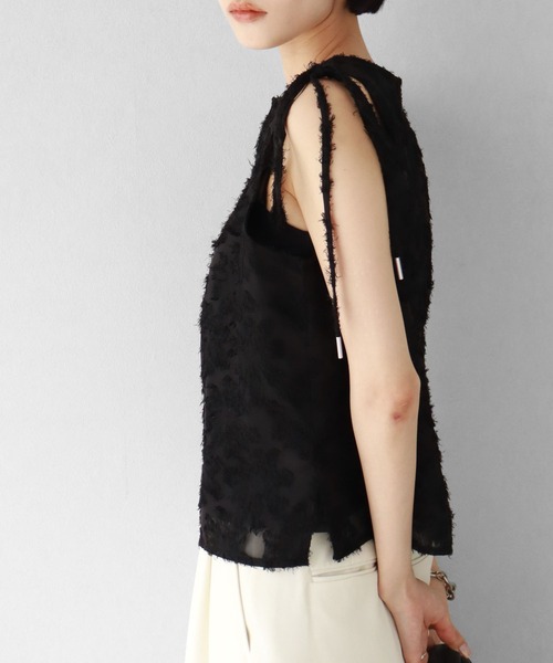 NOGLE（ノグル）の「【NOGLE/ノグル】シアーフリンジリボントップス（その他トップス・レディース・ライトグレー/ブラック/ネイビー/アイボリー・FREE）」の18枚目の写真